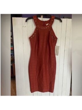 Signature Bodycon Dress Terracotta Size 8